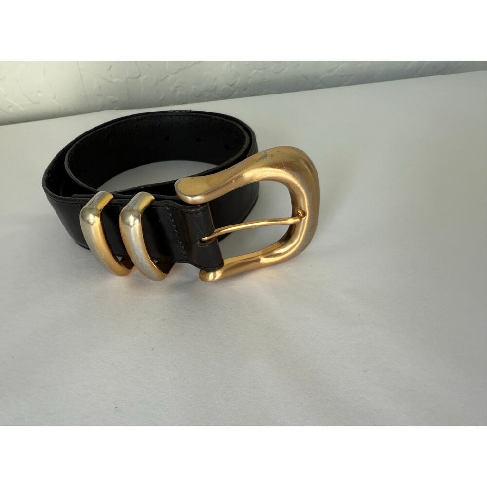 Brighton Black and Gold Women's Belt